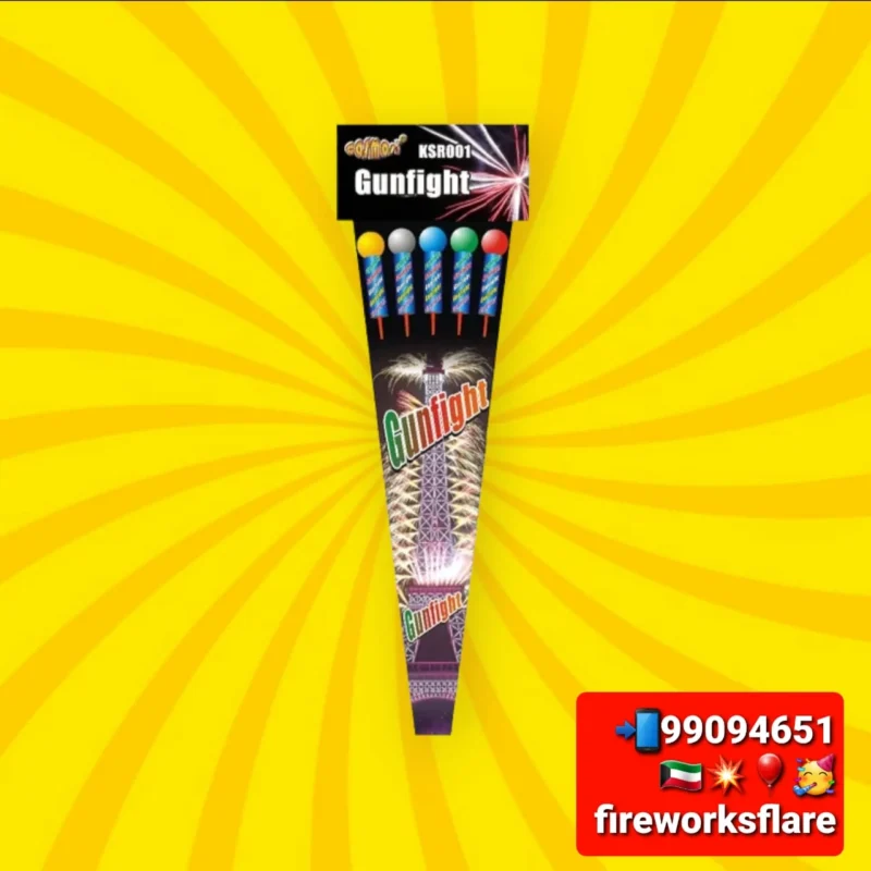 gunfight fire works flare